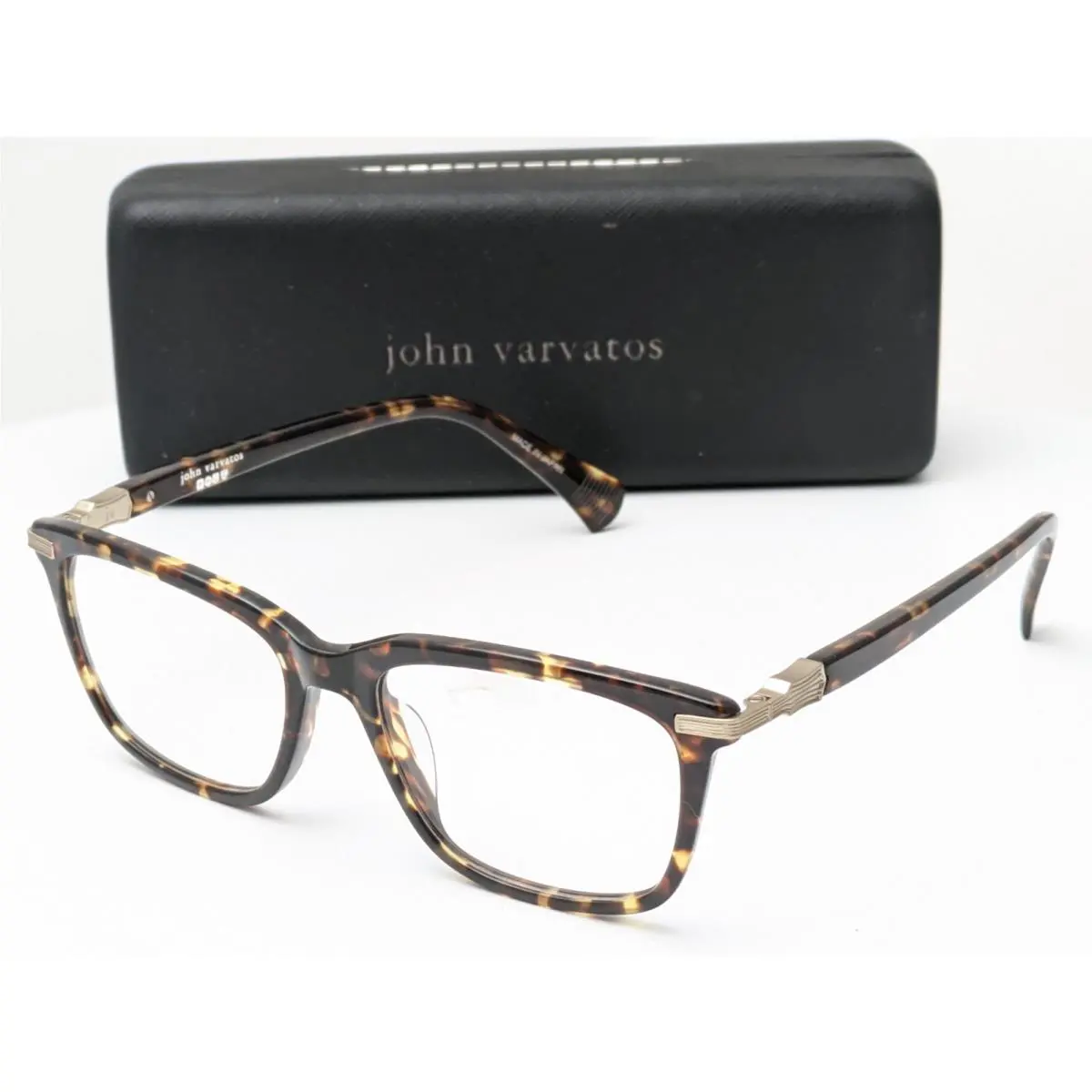 John Varvatos Ravana VJV428 Havana Tortoise Men`s Eyeglasses Frames 52-17-145