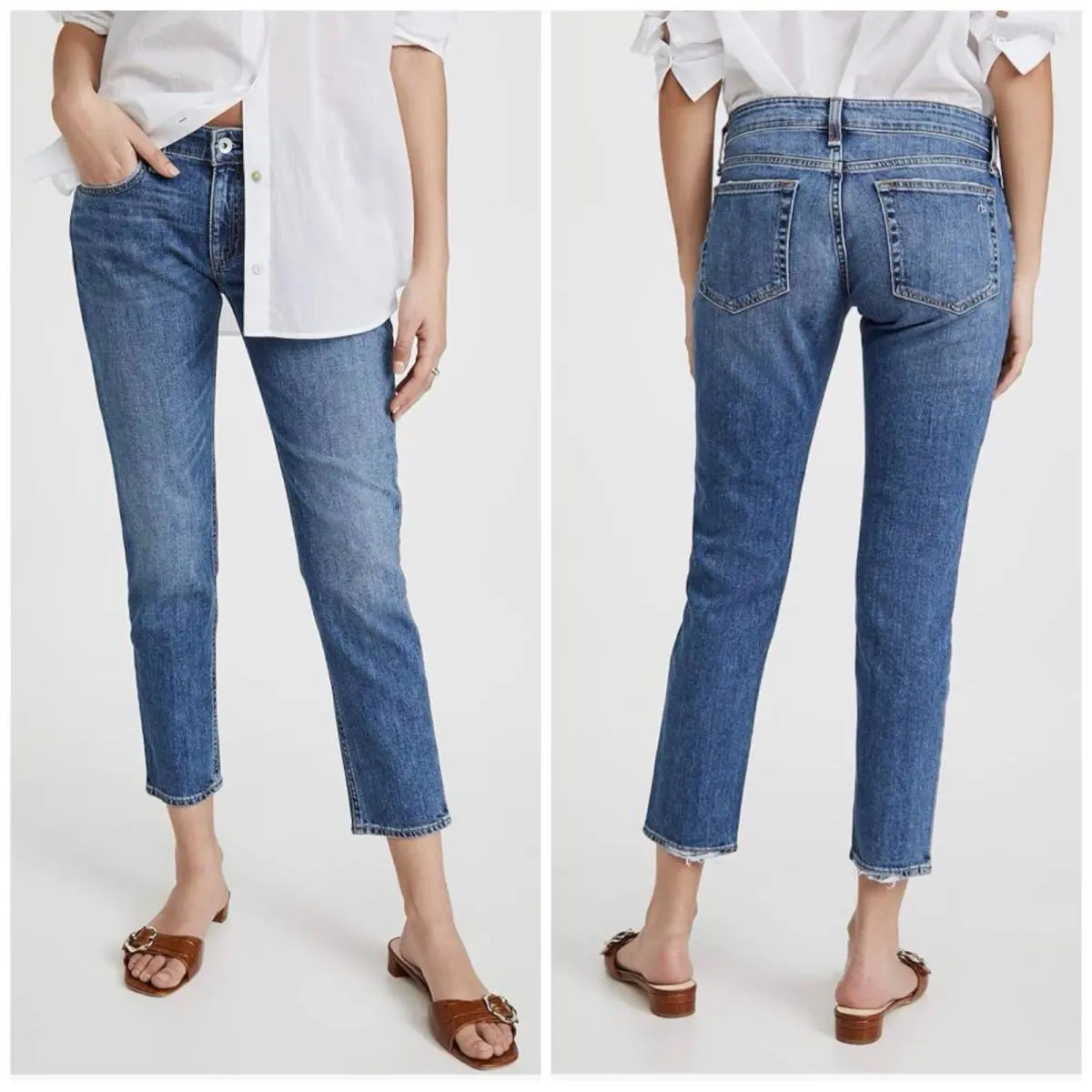 Rag Bone Dre Low Rise Slim Boyfriend Jeans In Julienne Size: 29