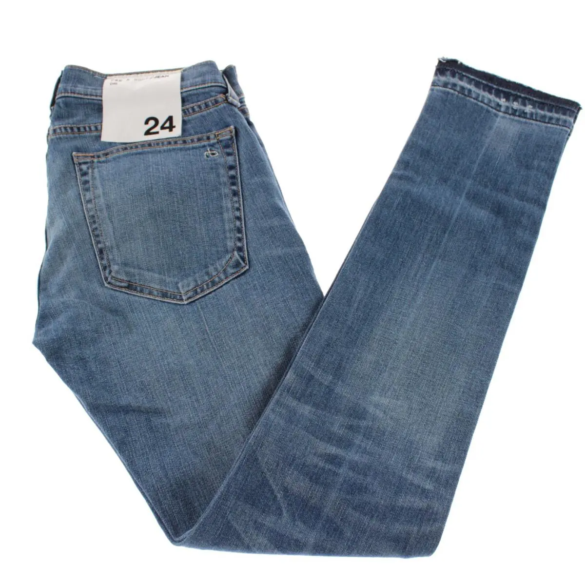 Rag Bone Jeans Size 24 Dre In Medium Wash Blue Cotton Blend Denim by Rag & Bone