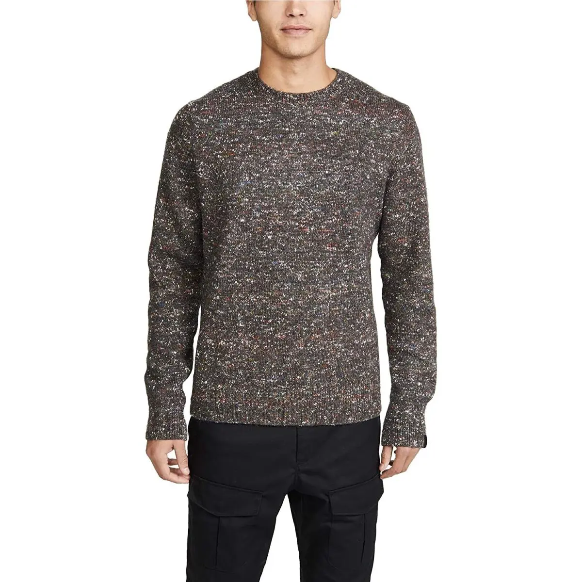 Rag Bone 257899 Men`s Theon Crew Neck Sweater Grey Size X-large