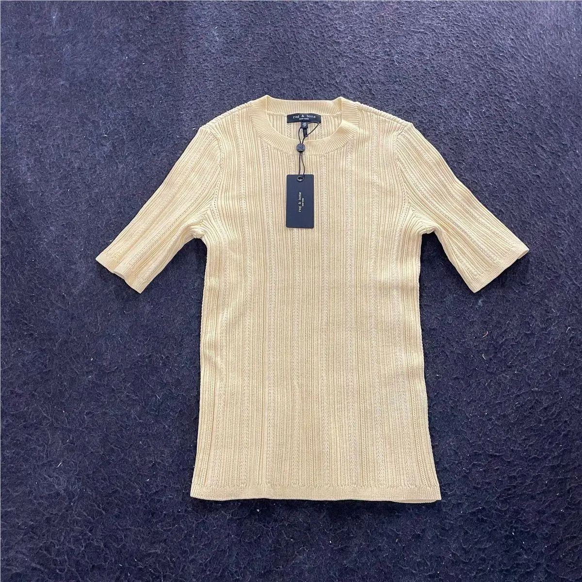 Rag Bone Camryn Short-sleeve Tee Women`s Size XS Sunlight by Rag & Bone