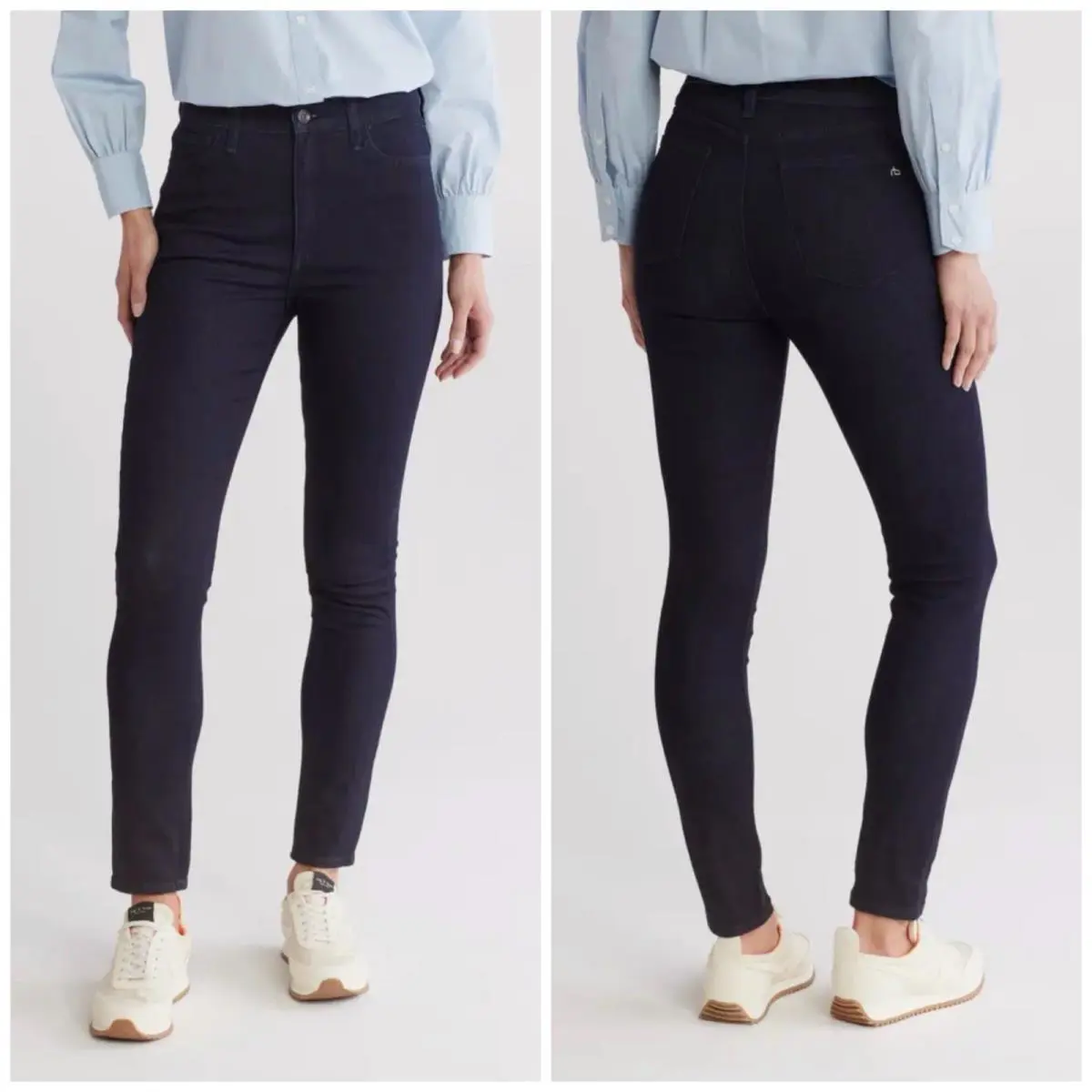 Rag Bone Tina High Rise Full Length Skinny Jeans In Rinse Size: 23