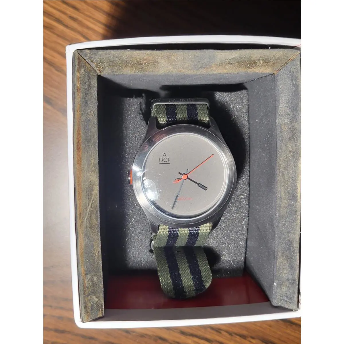 Nixon The Quad Mod Surf Stainless Steel Nylon Strap Quartz Analog Men`s Watch