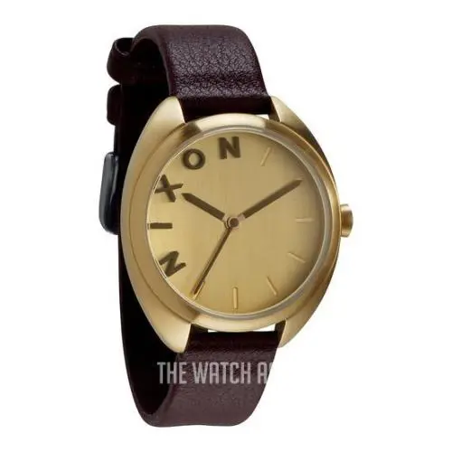 Brown Leather Matte Gold A318 1112-00 Watch by Nixon