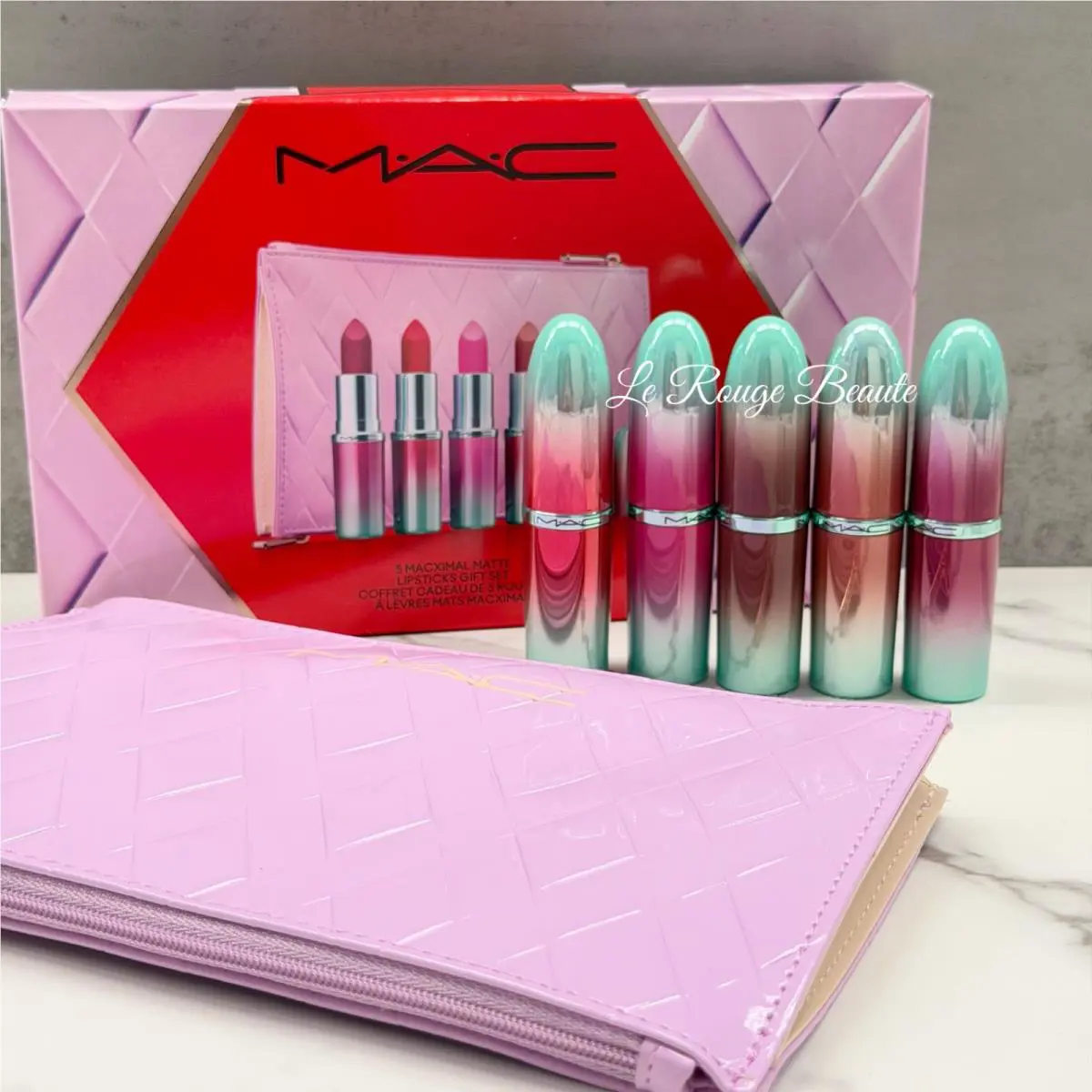 Mac 5 Macximal Matte Lipstick Holiday Gift Set - 5 Full Sizes Limited Edition