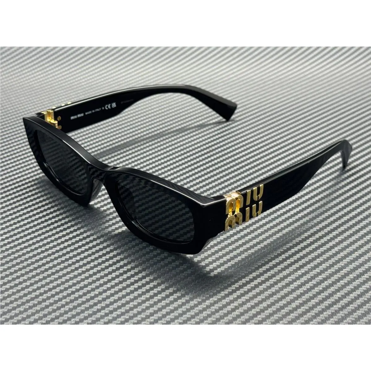 Miu Miu MU B04S 16K08Z Black Dark Grey Women`s 53 mm Sunglasses