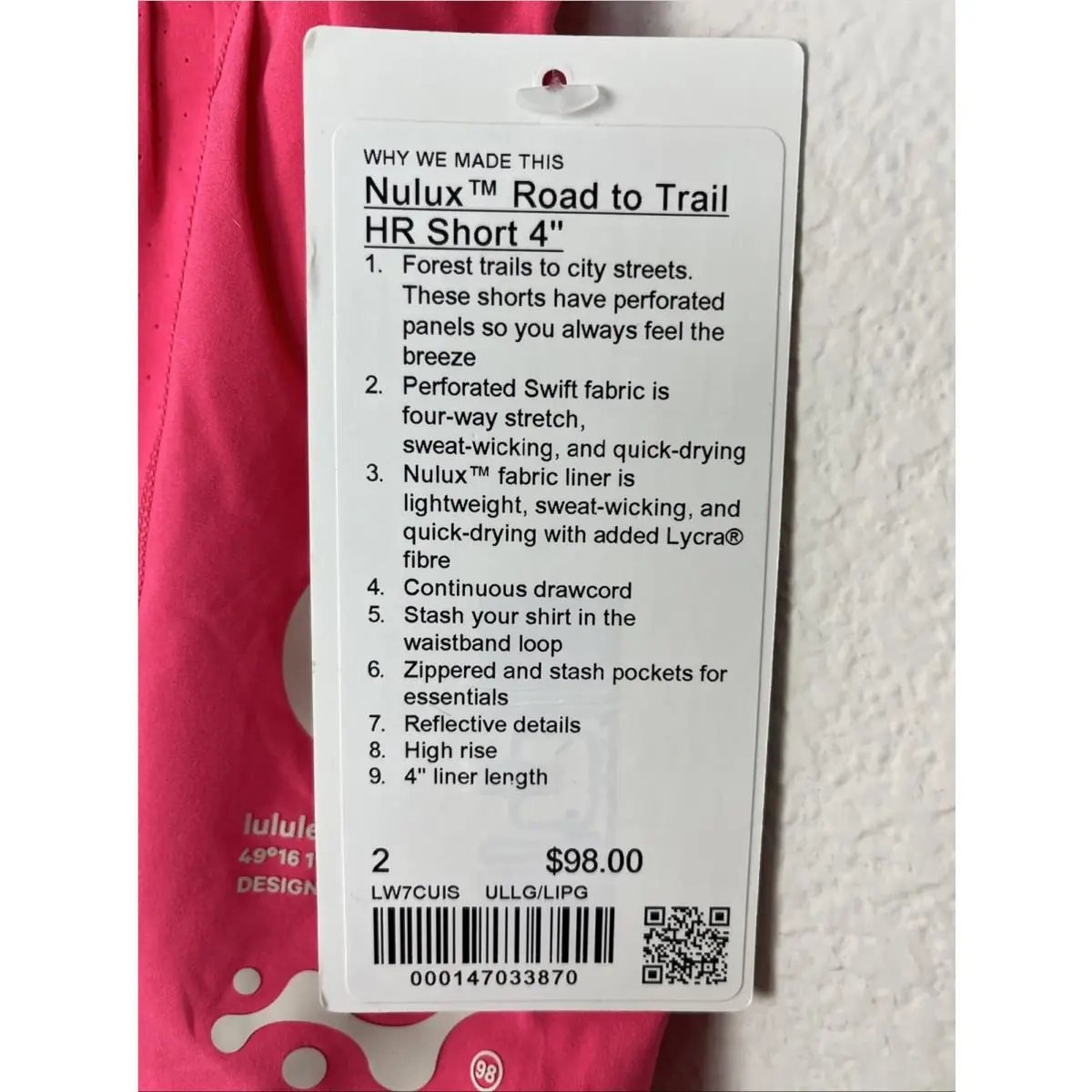 Lululemon clothing - Pink 2