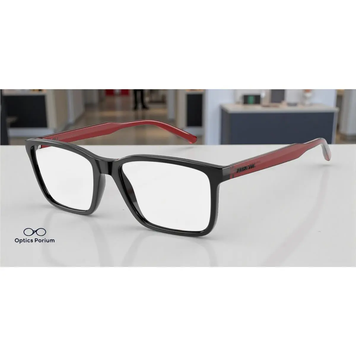 Arnette AN7208 2805 Nakki Black Demo Lens 54 mm Men`s Eyeglasses