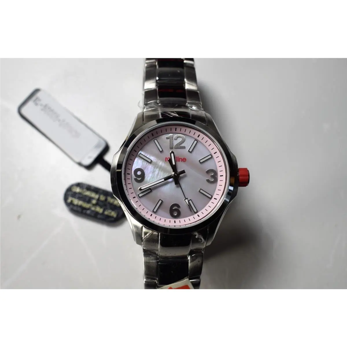 Women`s Starter Watch Pink Mother of Pearl Dial Stainless Steel by Red Line