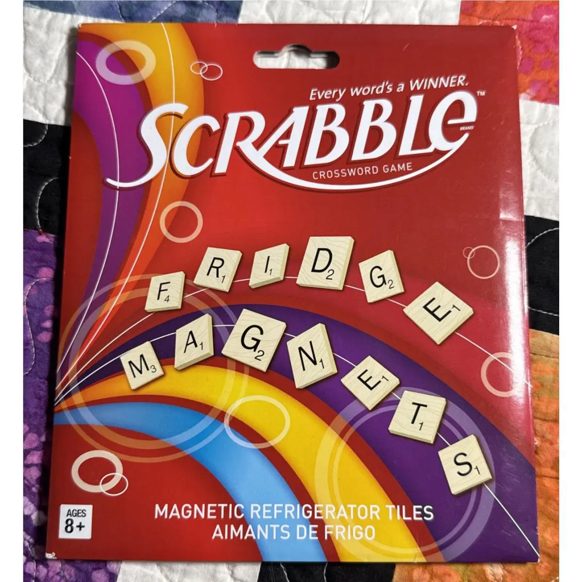 2013 Hasbro Official Scrabble Crossword Game Magnetic Refrigerator Tiles