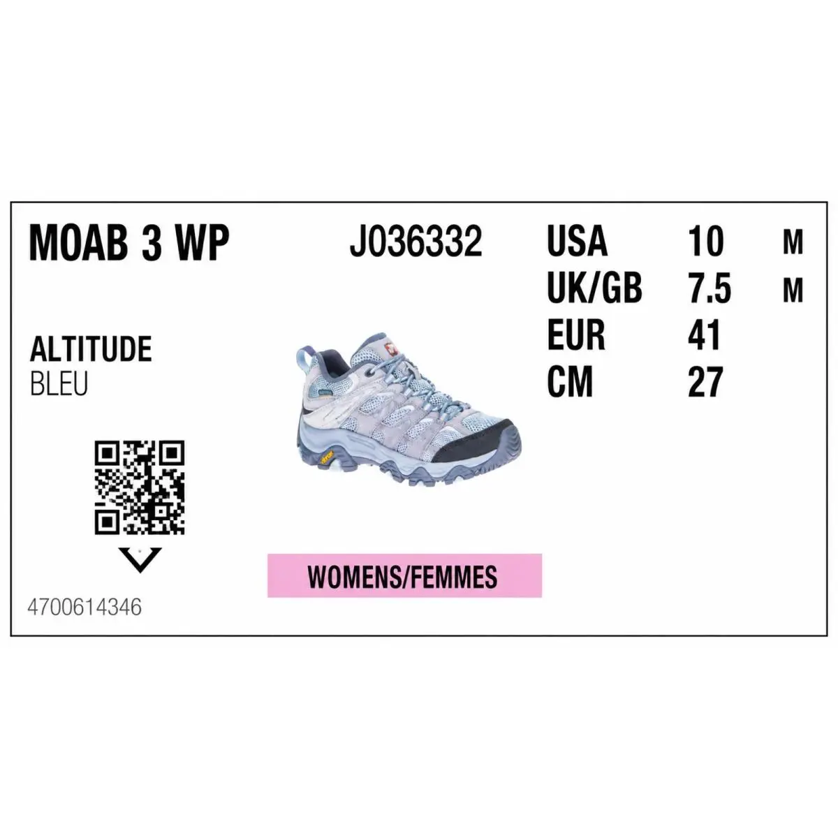 Merrell shoes - Merrell Moab 3 WP - Moab - J036332 - Gray 5