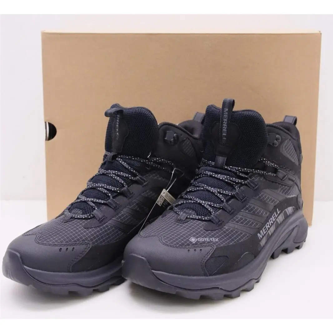 Merrell Merrel Moab Speed 2 Mid Gore-tex Wide Width Black Shoes Men`s Size 10W