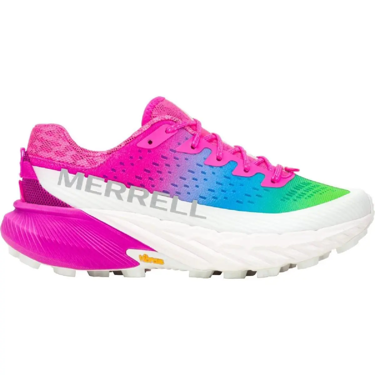 Merrell Women Agility Peak 5 Trail Running Shoe Breathable Mesh Pink Multi Sz 10 - Pink