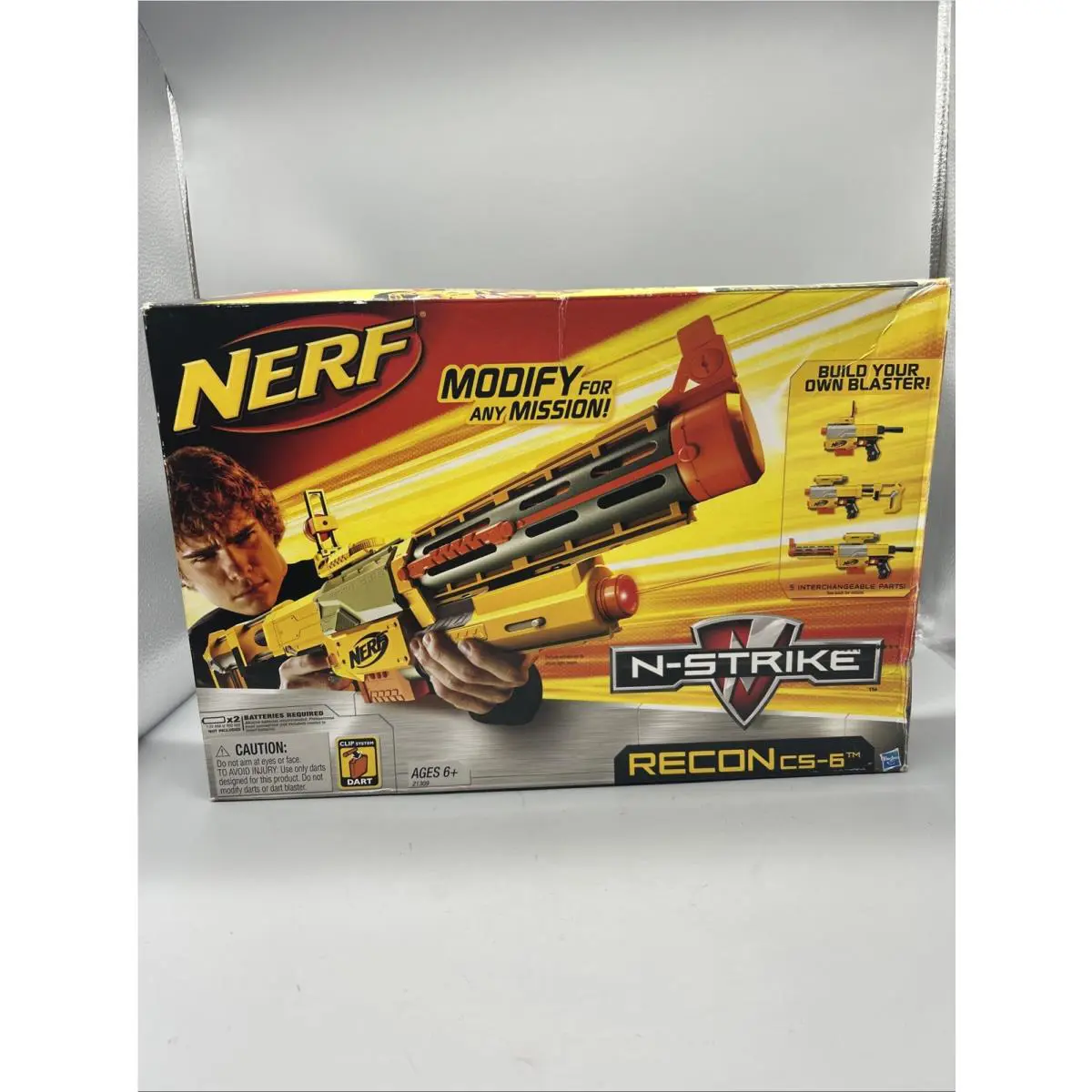 2008 Nerf Recon CS-6 N-strike Gun Laser Scope Light Beam Blaster Darts