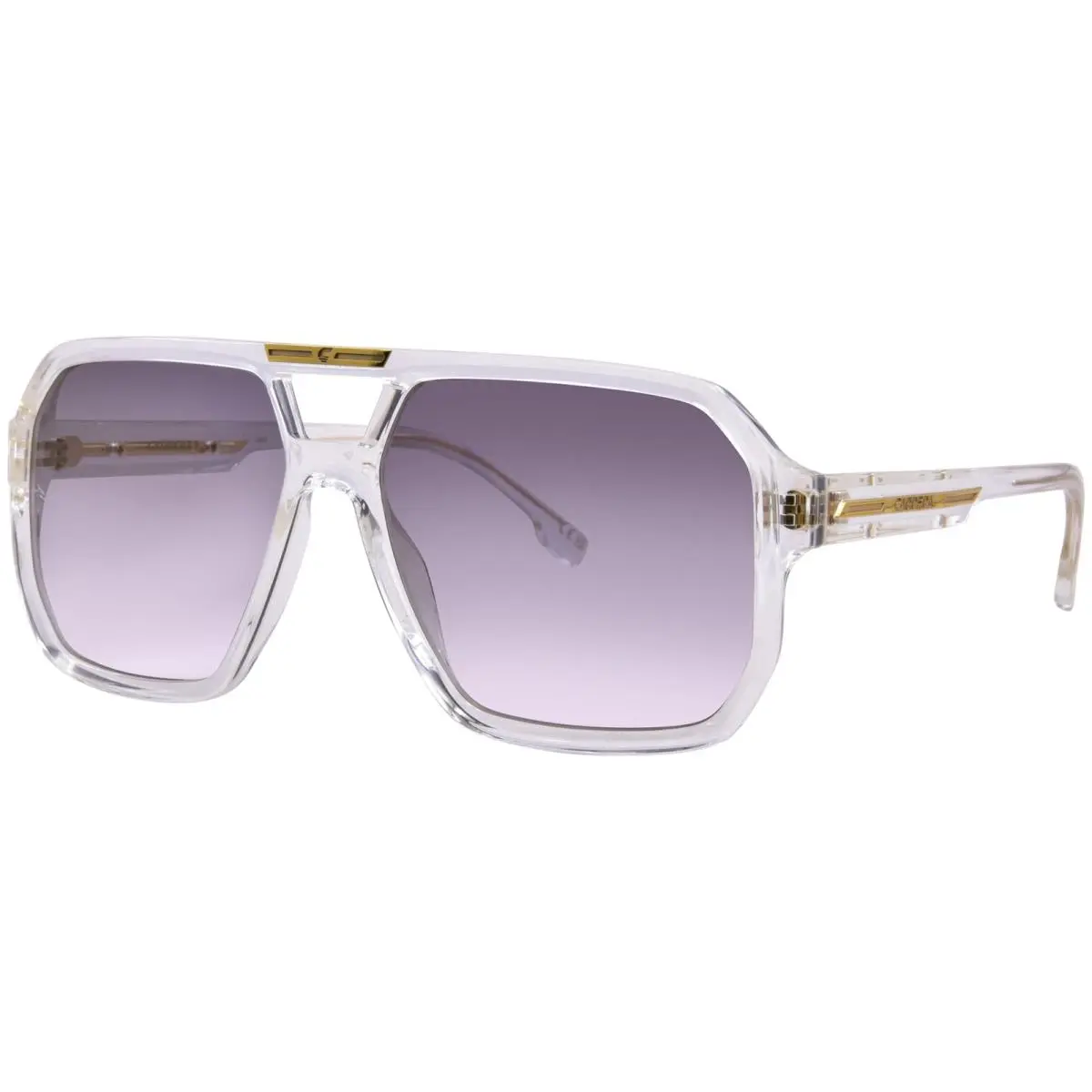 Carrera Victory C-01/S 900 Sunglasses Men`s Crystal/grey Gradient Pilot 60mm - Frame: Clear, Lens: Gray