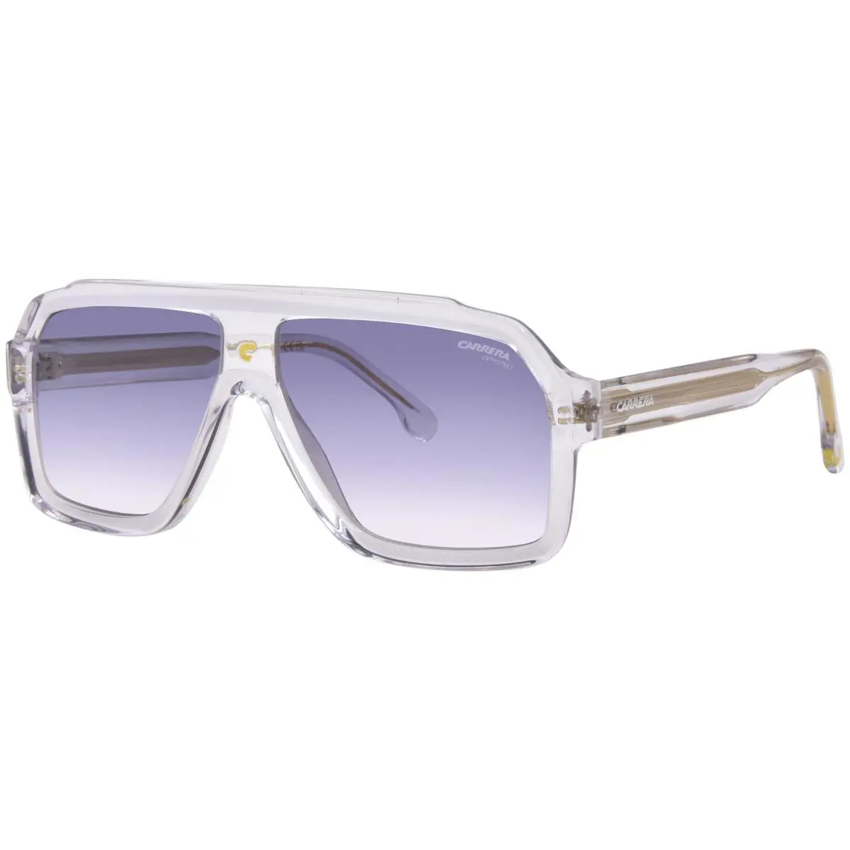 Carrera 1053/S 900 Sunglasses Men`s Crystal/blue/gold Gradient Square Shape 60mm