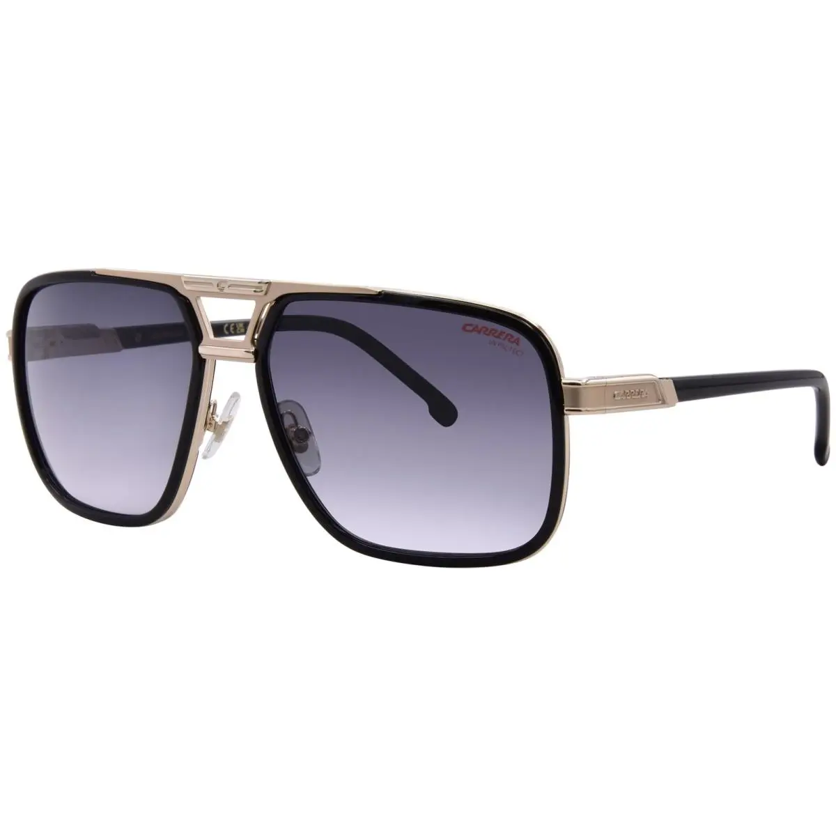 1071/S 2M2/90 Sunglasses Men`s Black/gold/dark Grey Gradient 61mm by Carrera