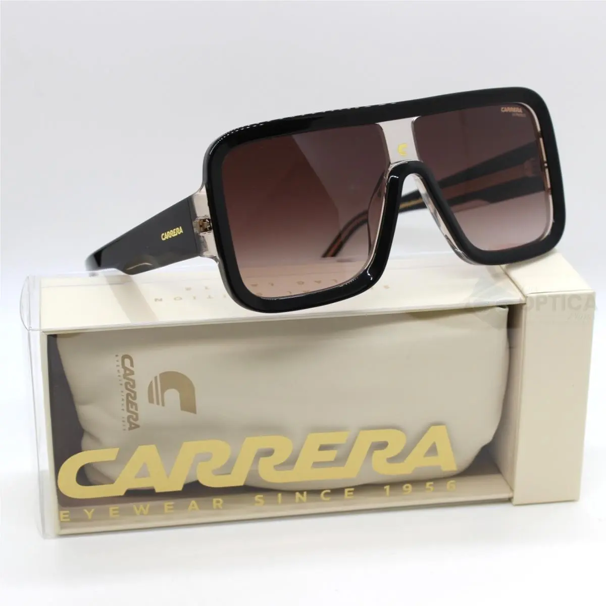 Carrera Flaglab 14 Oversized Sunglasses Dark Gray Black 0WM
