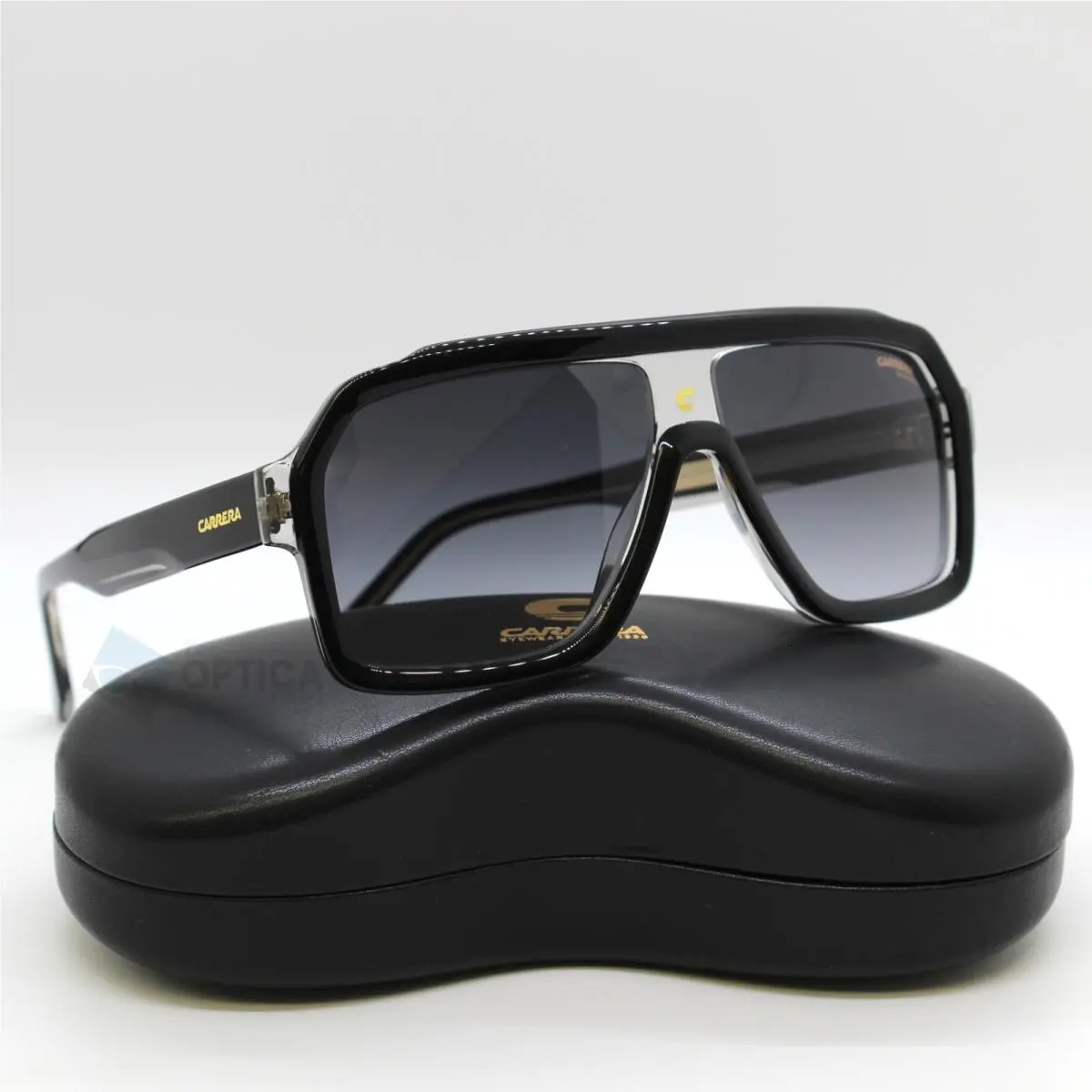 Carrera Aviator Sunglasses 1053/S 08A Black Frame / Dark Grey Lens Unisex