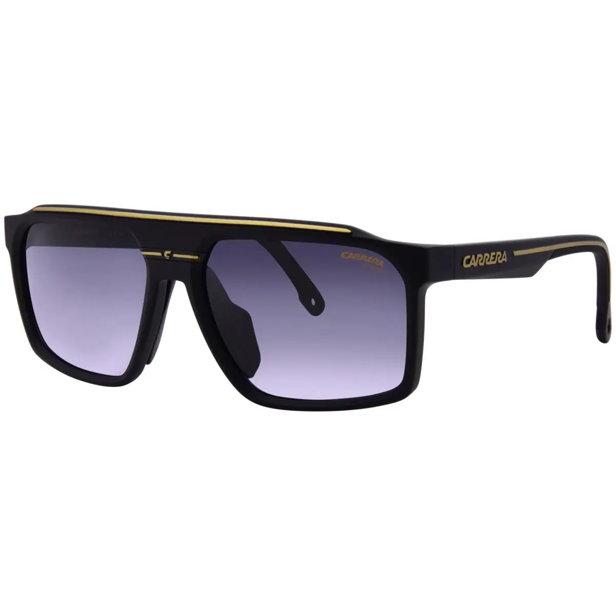 Carrera C-sport 04/S I46 Sunglasses Men`s Black/gold/grey Shaded Pilot 59mm - Frame: Black, Lens: Gray