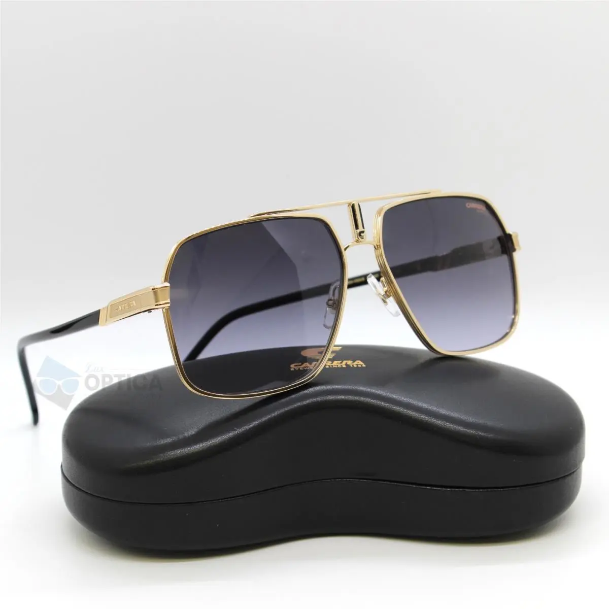Carrera 1055/S Sunglasses 2M2 Gold Metal Navigator Frame / Dark Grey Lenses