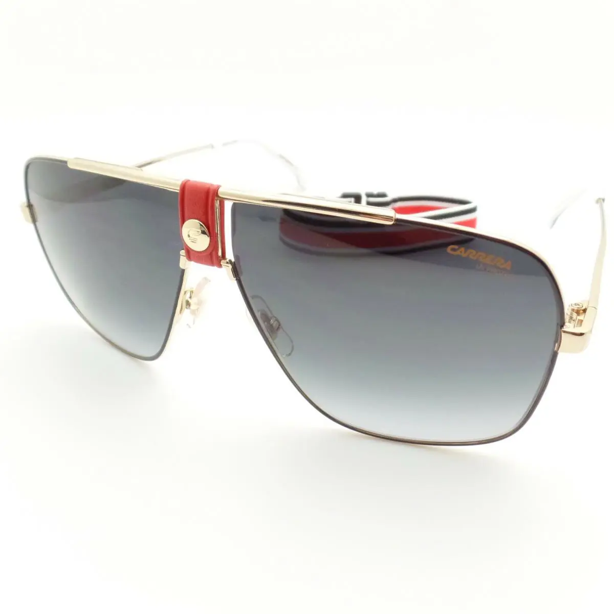 Carrera 1018 S Y11 9O 63 Gold Black Red Grey Fade Sunglasses