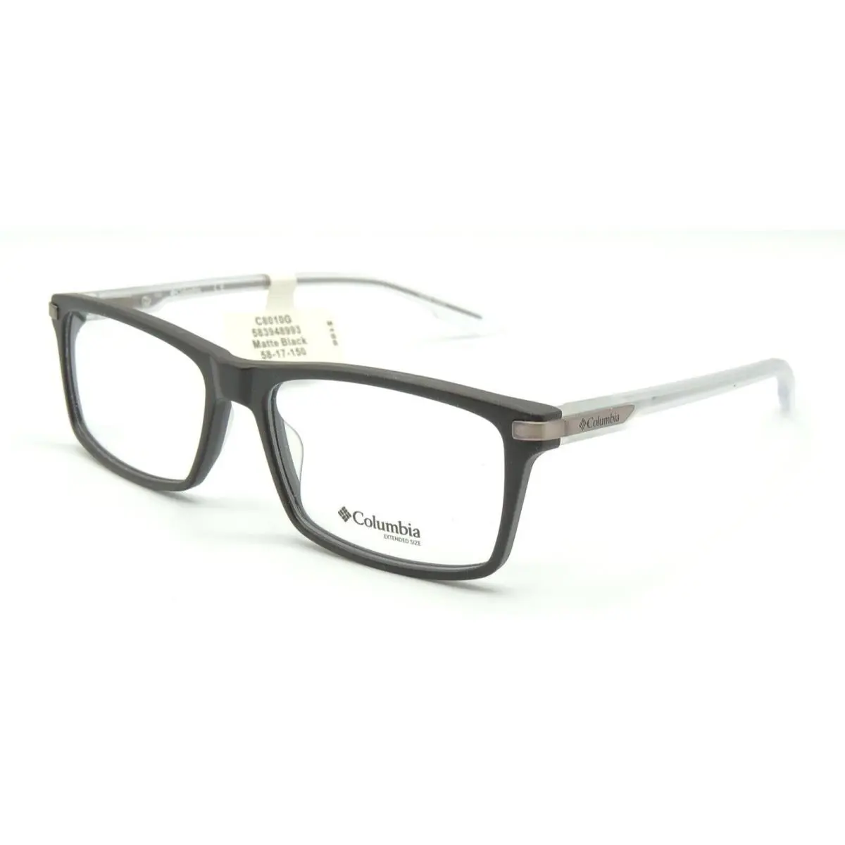 Columbia C8010 G 002 Matte Black Eyeglass Frame 58 17 150