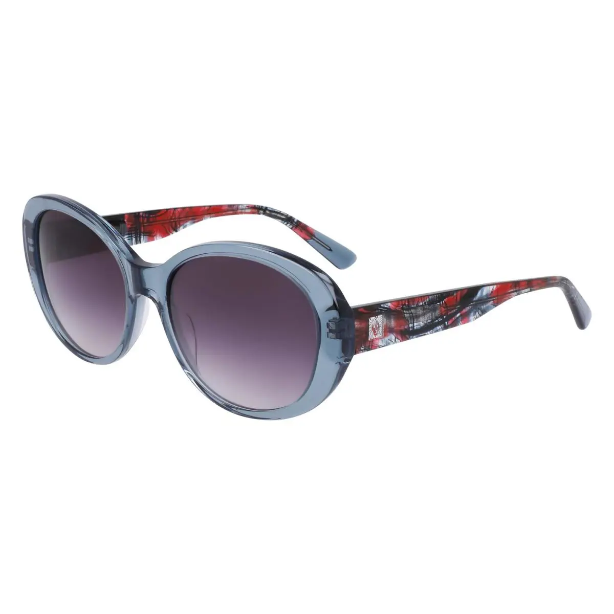 Anne Klein AK 7081 Blue Crystal 400 Size 55 Sunglasses