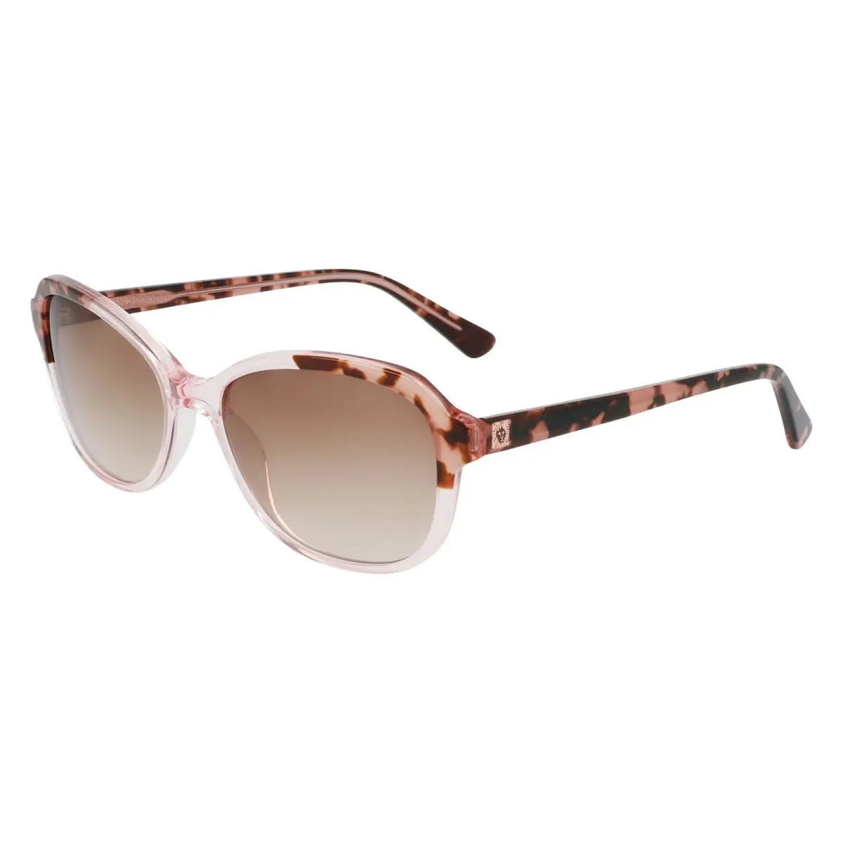 Anne Klein AK 7078 Blush Crystal 660 Size 55 Sunglasses