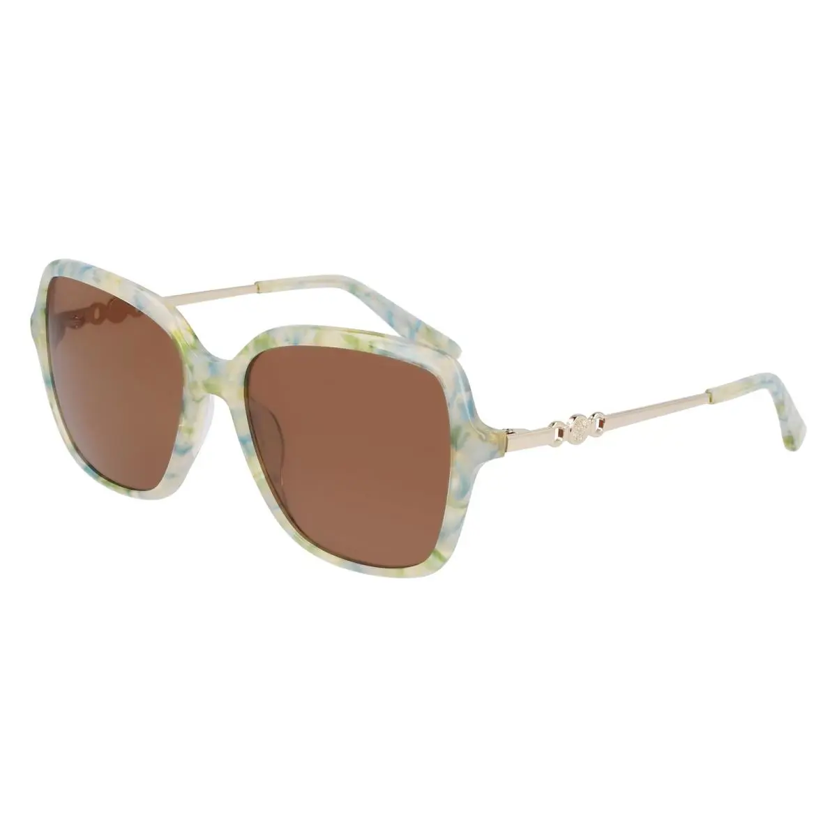 Anne Klein AK 7093 Olive Marble 330 Size 56 Sunglasses
