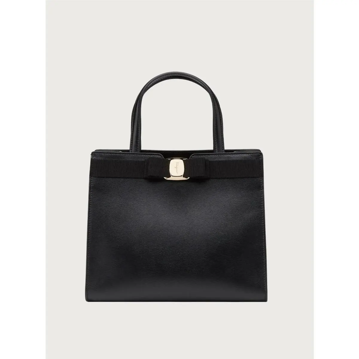 Salvatore Ferragamo Vara Bow Medium Leather Tote Women`s Black