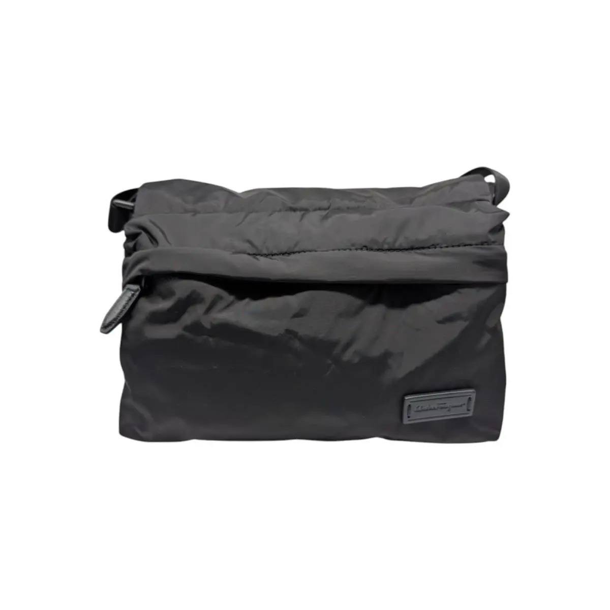 Salvatore Ferragamo Nylon Men`s 726392 Black Messenger Bag