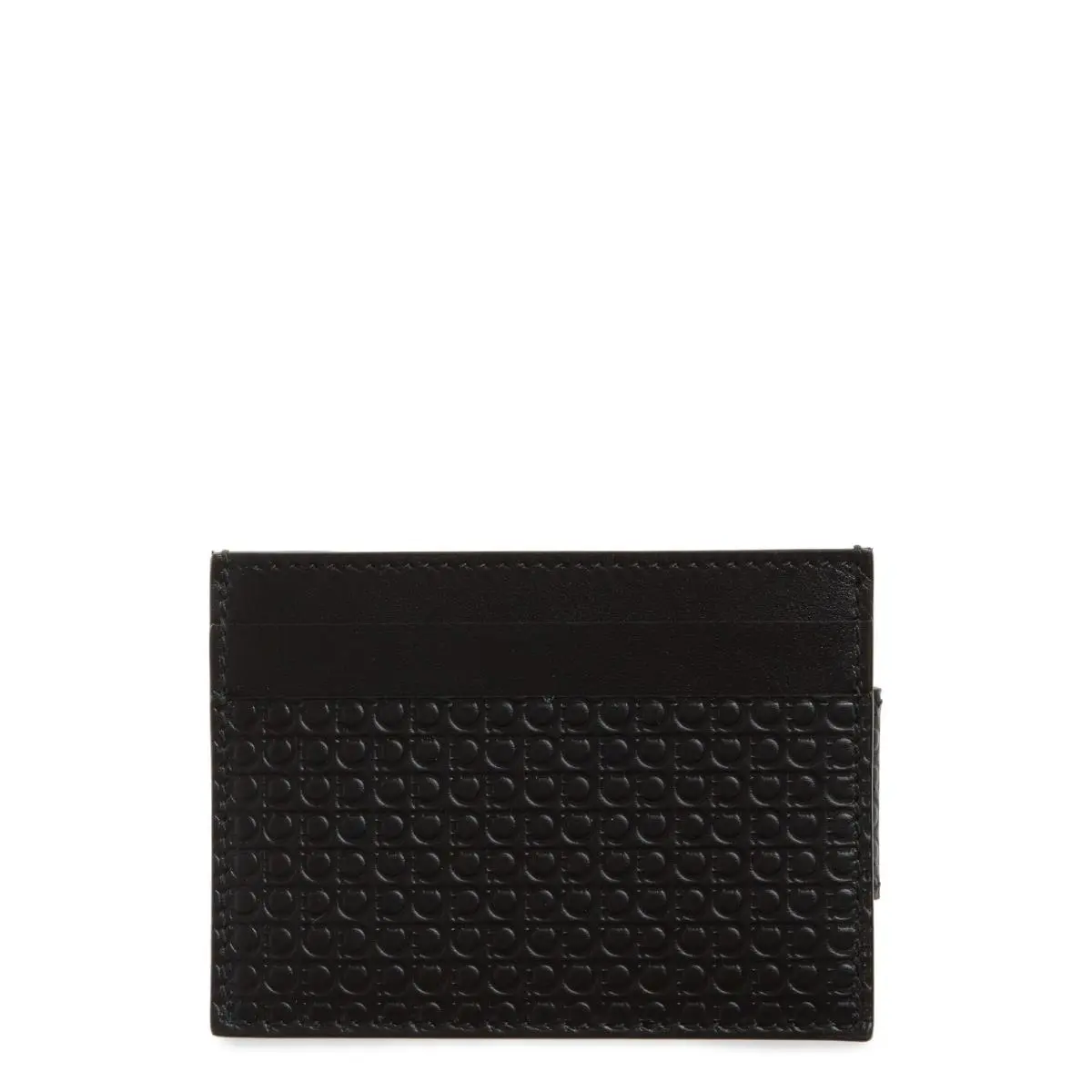 Men`s Salvatore Ferragamo Money Clip Card Case - Black