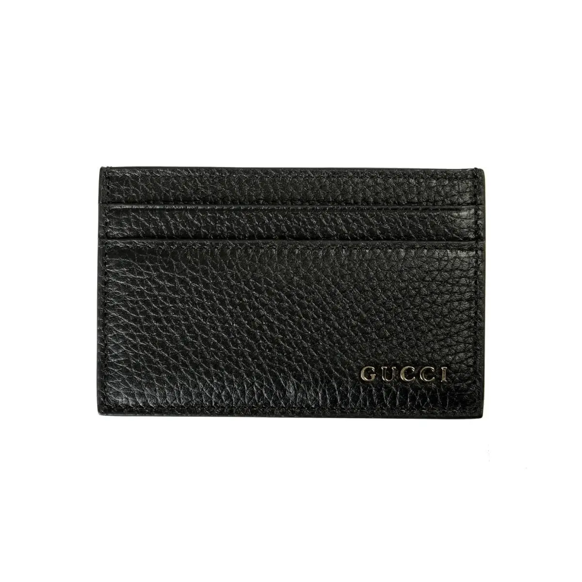 Gucci Pebbled Leather Card Case with Gucci Logo