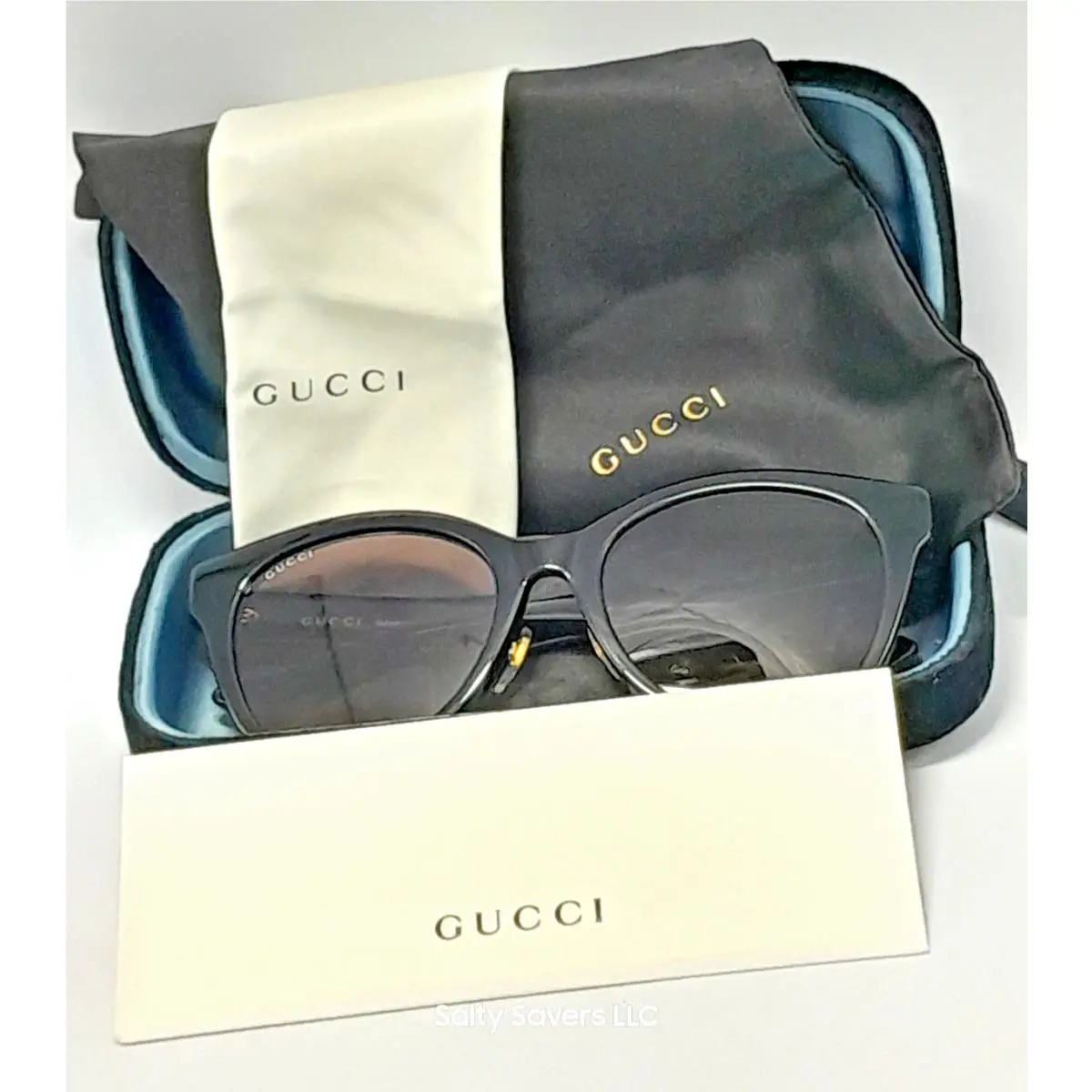 Sun Glasses GG1002SK 002 56□20-145 Black w/ Brown Len Ladies w/ Case by Gucci