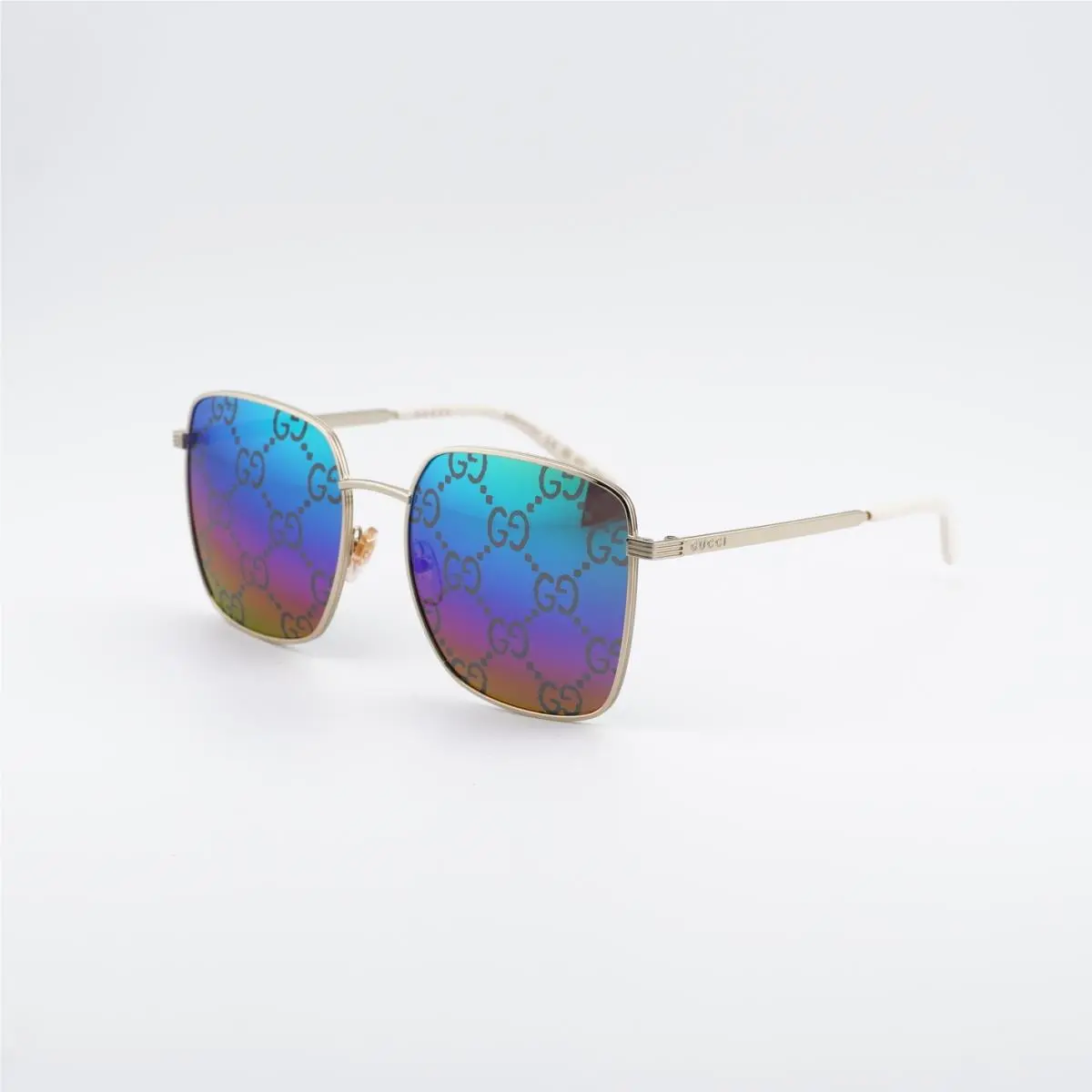 Gucci GG0802S 004 Gold/multicolor with GG Pattern Mirror 57-19-145
