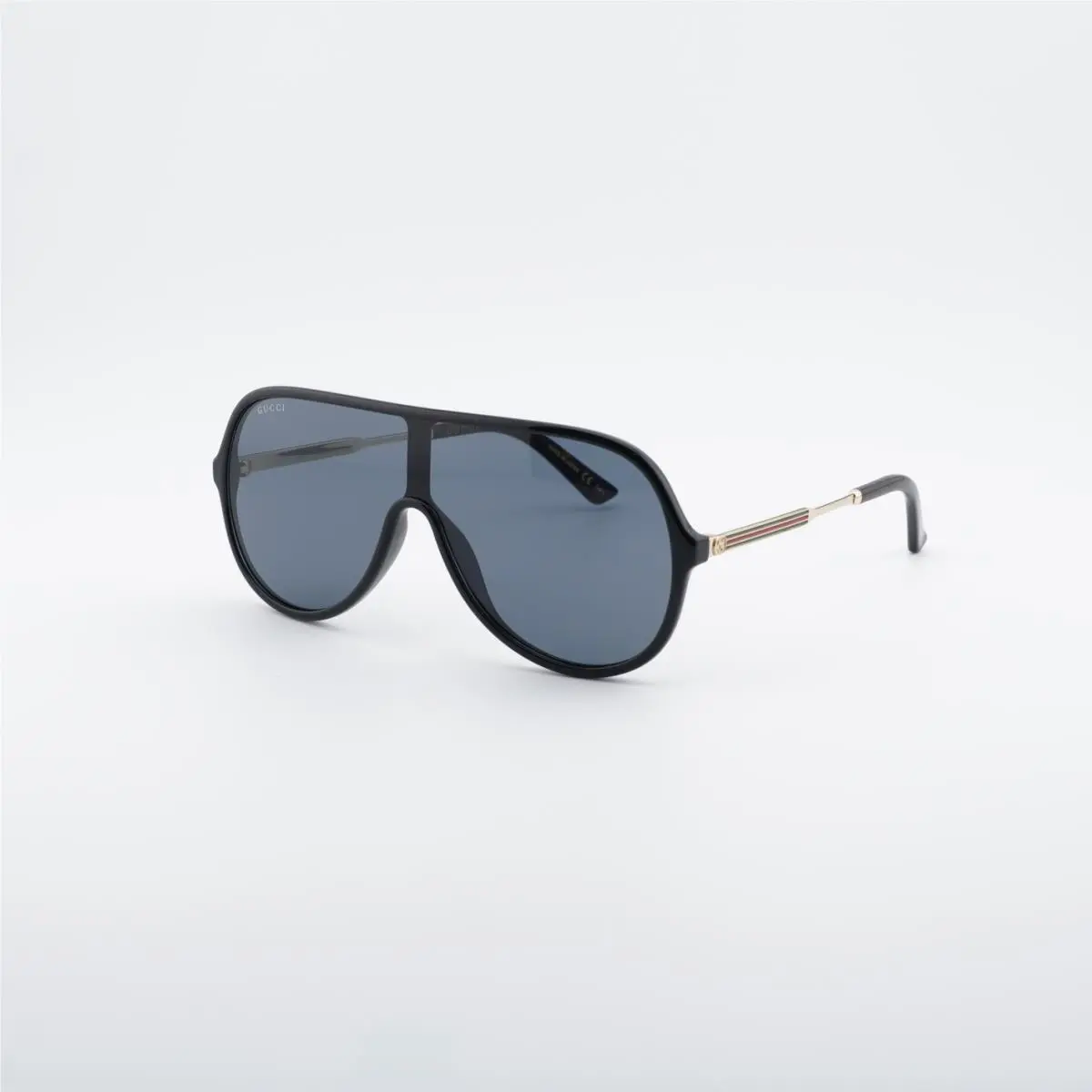 GG0199S 001 Shiny Black/gold/grey 99-0-145 Sunglasses by Gucci