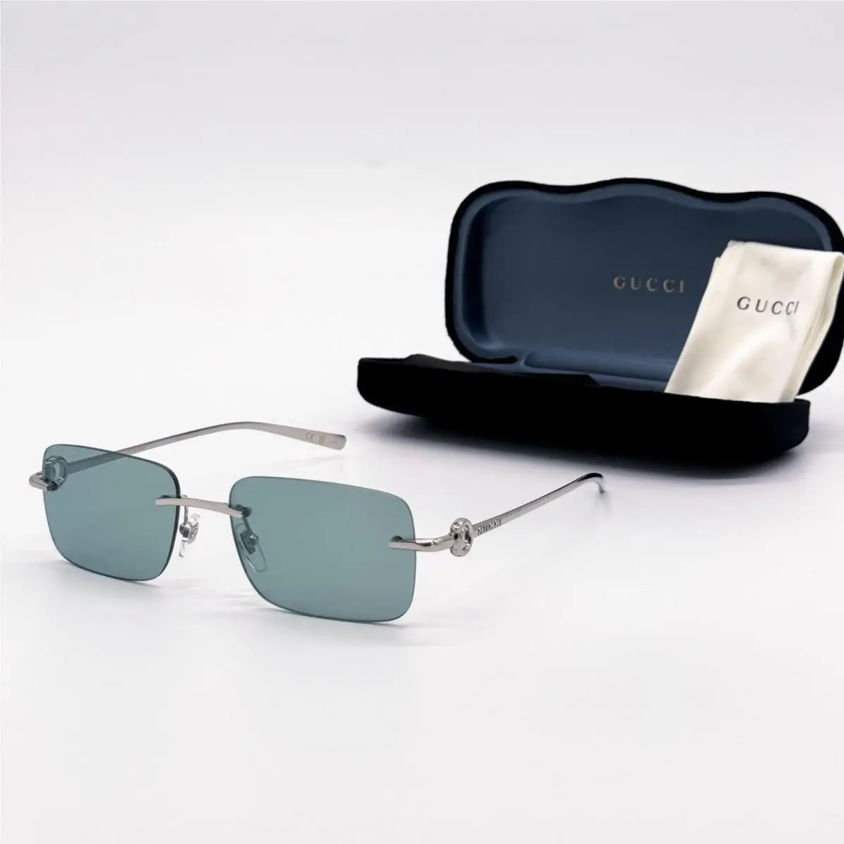 Sunglasses GG1703S 002 Silver Unisex Eyewear by Gucci
