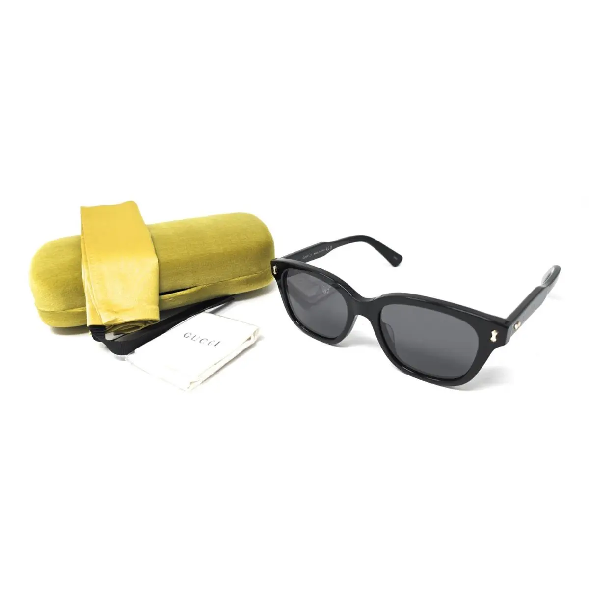 GG1264SA 001 Sunglasses Men`s Black/gray Lenses Square Shape 52mm by Gucci