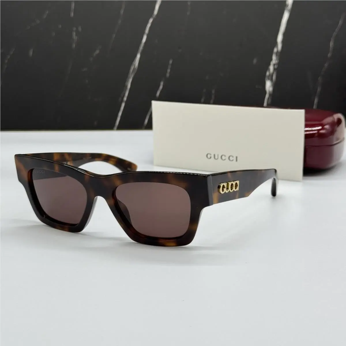 Gucci Sunglasses Havana Women Eyewear Gucci GG1835S 002