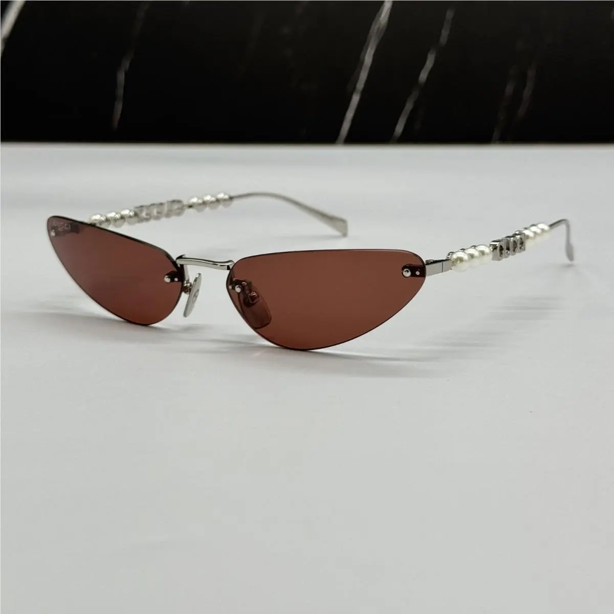 Gucci Sunglasses Silver Cat Eye Women Eyewear Gucci GG1920S 002