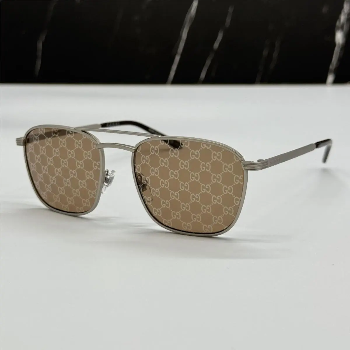 Sunglasses Silver Brown Unisex Eyewear  GG1881S 004 by Gucci