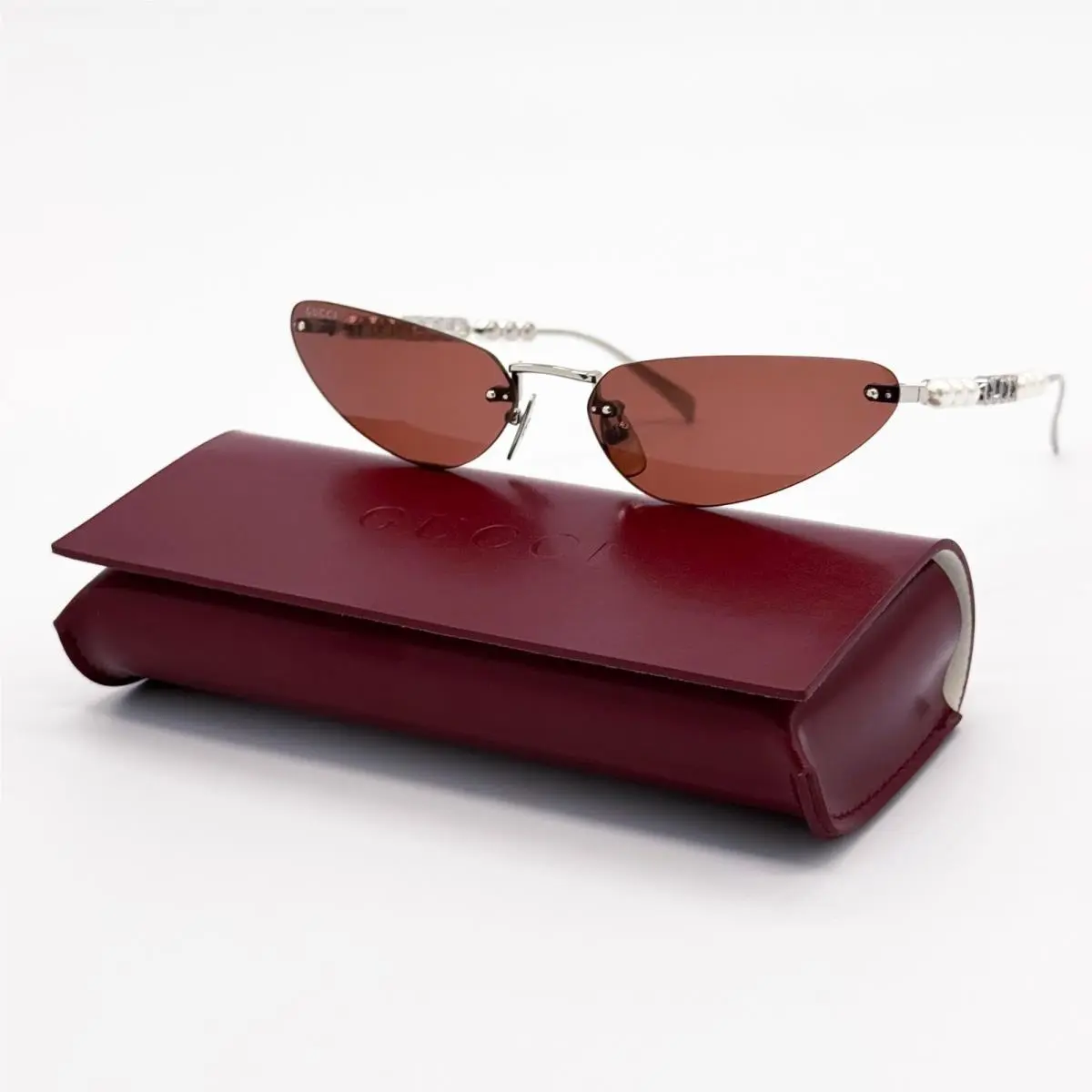 Gucci Sunglasses Silver Cat Eye Women Eyewear Gucci GG1920S 002