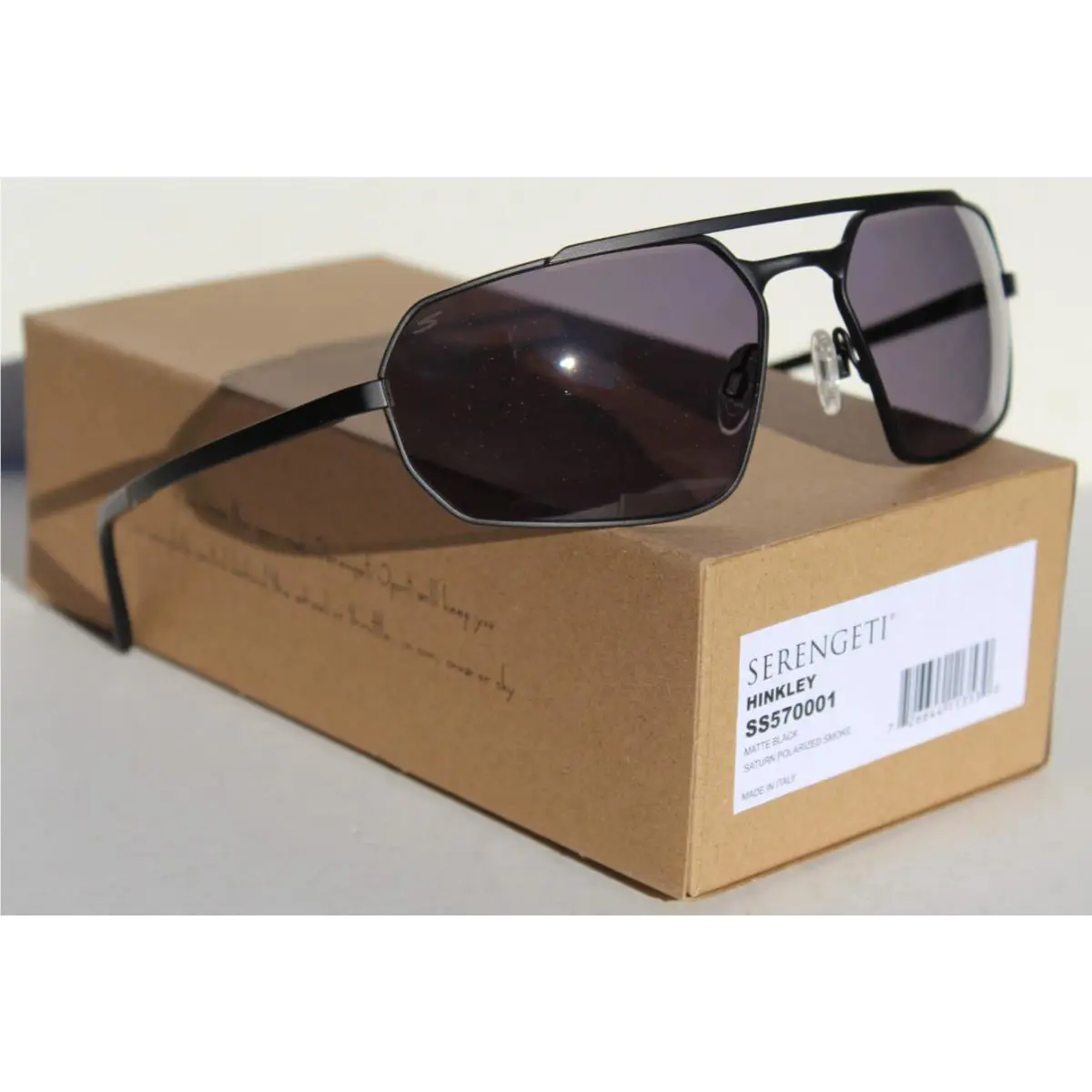 Hinkley Polarized Sunglasses Matte Black/saturn Smoke SS570001 by Serengeti