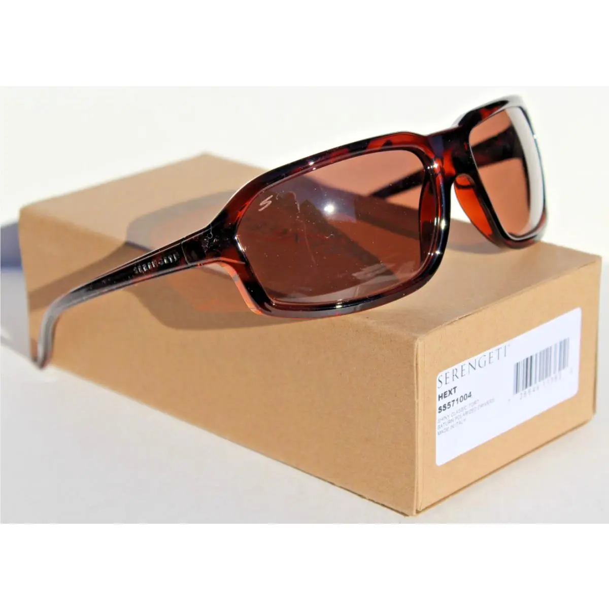 Hext Polarized Sunglasses Shiny Tortoise/saturn Drivers SS571004 Italy by Serengeti