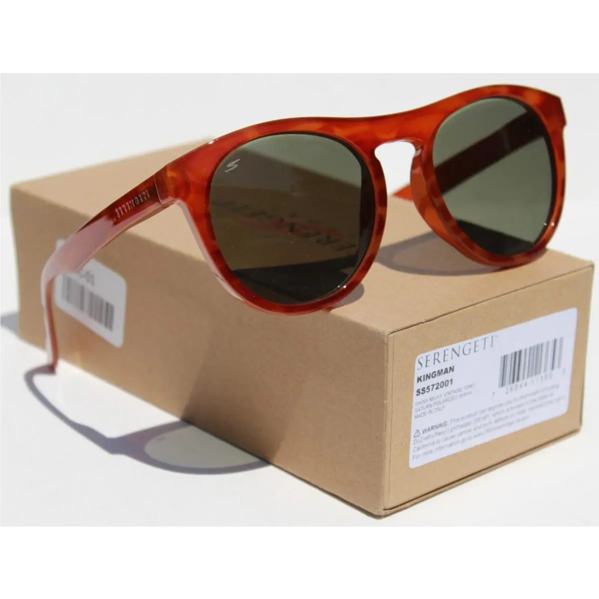 Kingman Polarized Sunglasses Tortoise/saturn 555nm SS572001 Italy by Serengeti