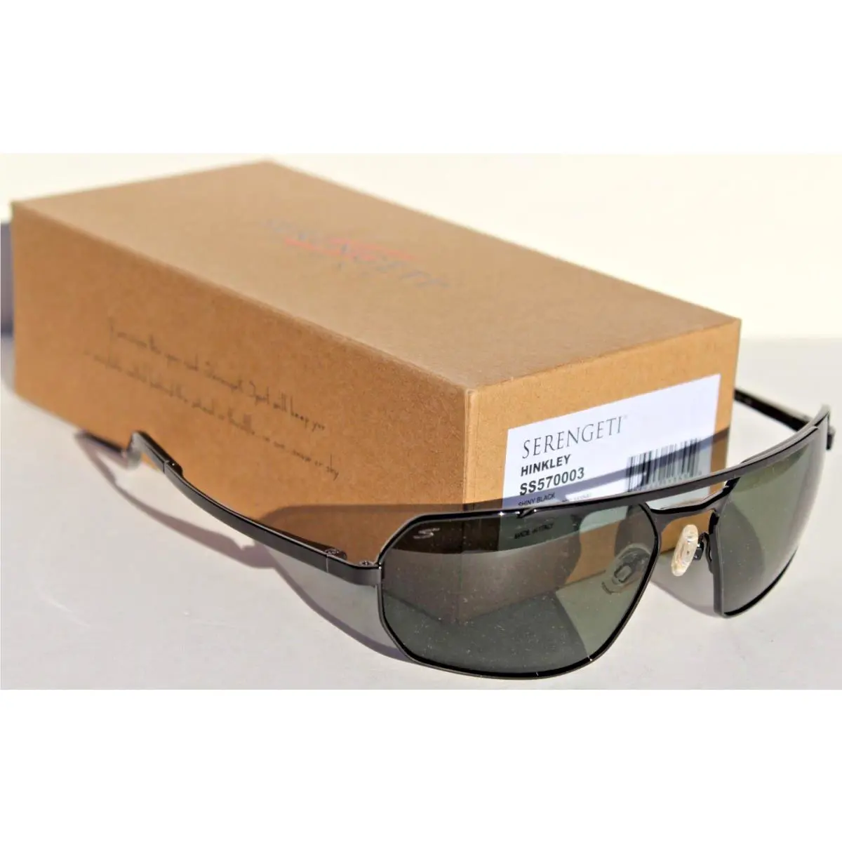 Hinkley Polarized Sunglasses Shiny Black/saturn 555nm SS570003 by Serengeti