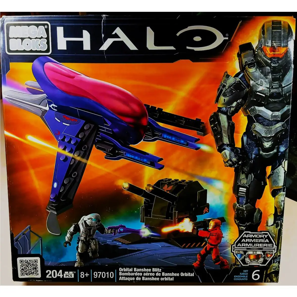 Mega Bloks Halo 97010 - Orbital Banshee Blitz - 2012 - 204 Pc - Mib
