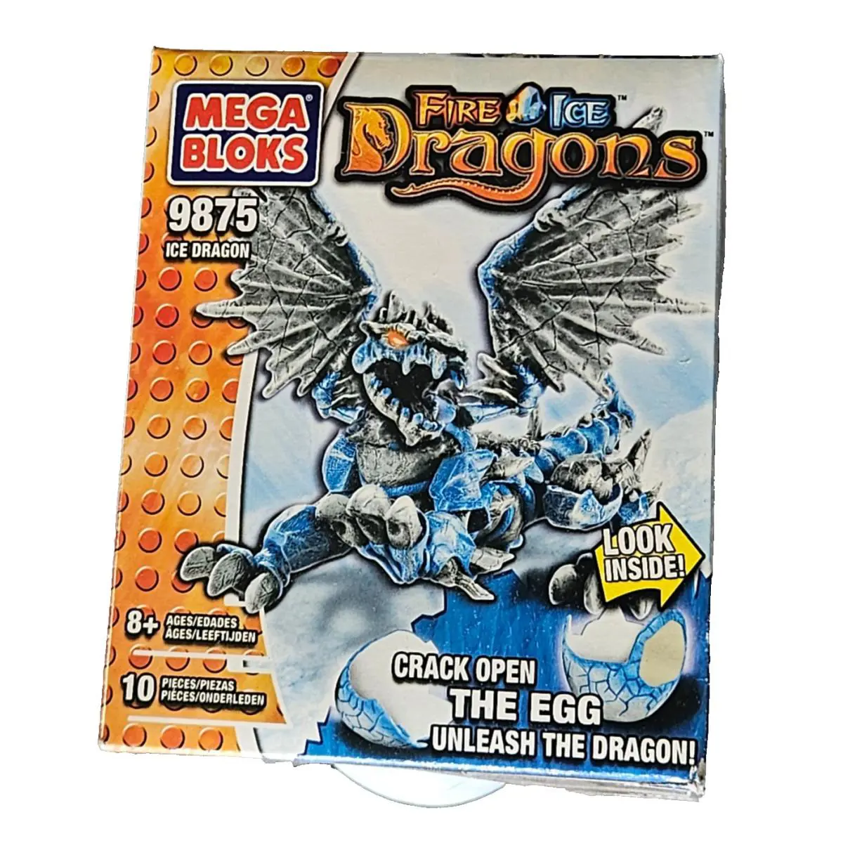 Fire Ice Dragons Mega Bloks 9875 Ice Dragon - - - Retired