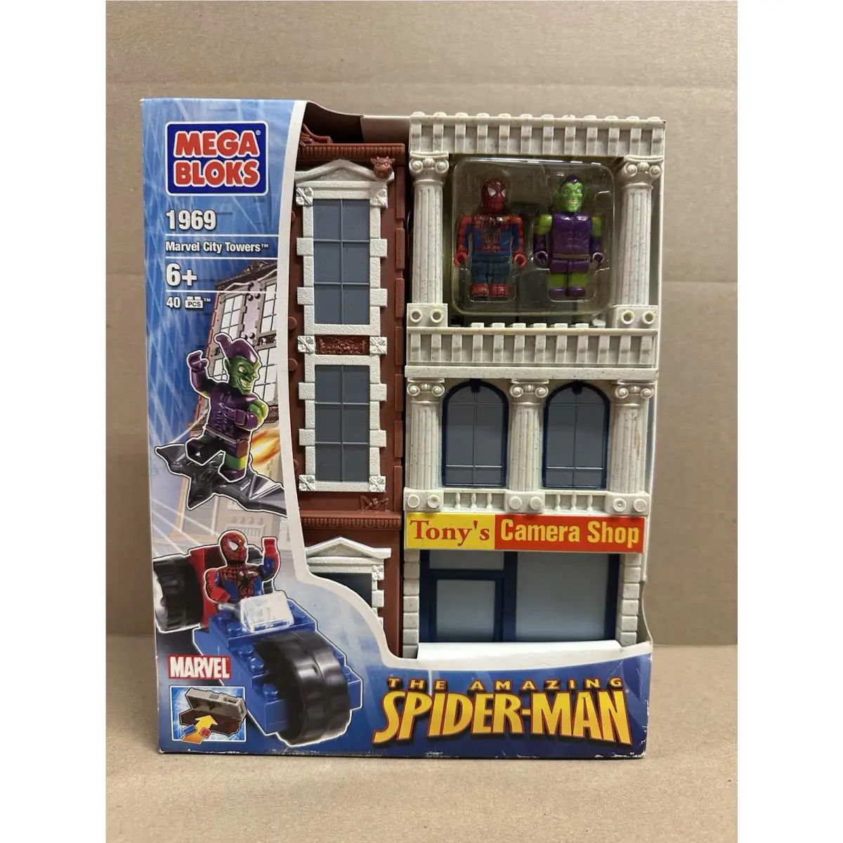 Mega Bloks 1969 The Amazing Spider-man Green Goblin Marvel City Towers